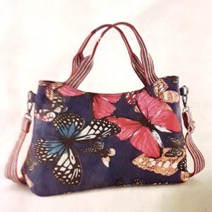 Butterfly Canvas Shoulder Bag